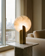 Alabaster Disc Table Lamp