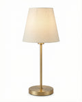 Brass Stem Table Lamp — Ivory Shade