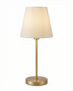 Brass Stem Table Lamp — Ivory Shade
