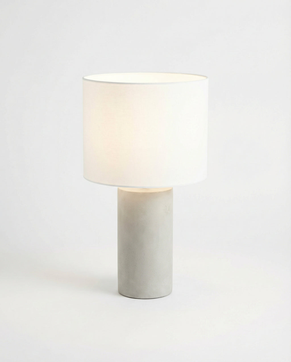 Concrete Cylinder Table Lamp