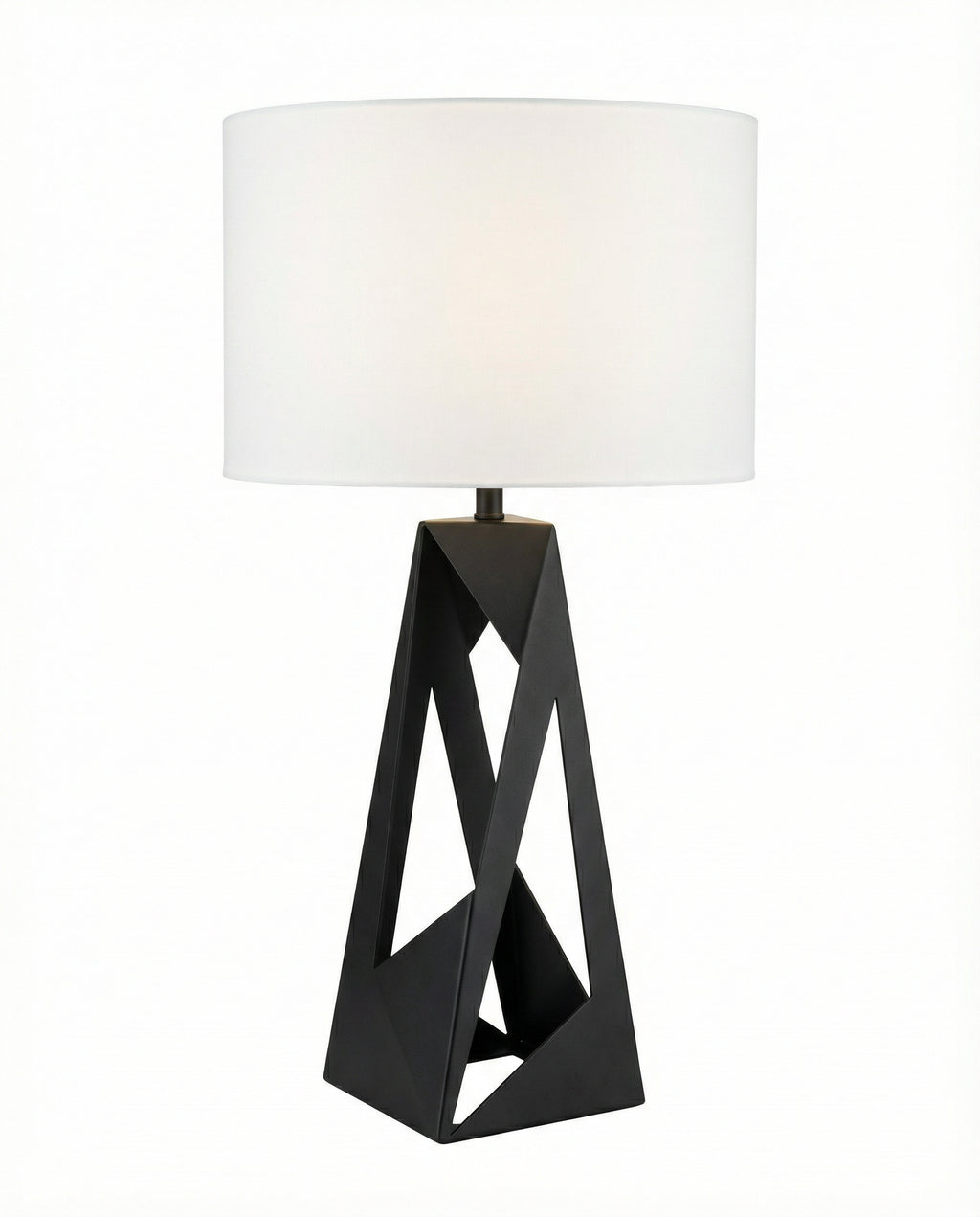 Matte Black Geometric Table Lamp