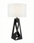 Matte Black Geometric Table Lamp