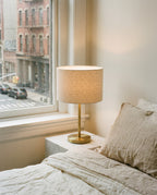 Linen Shade Table Lamp — Warm White