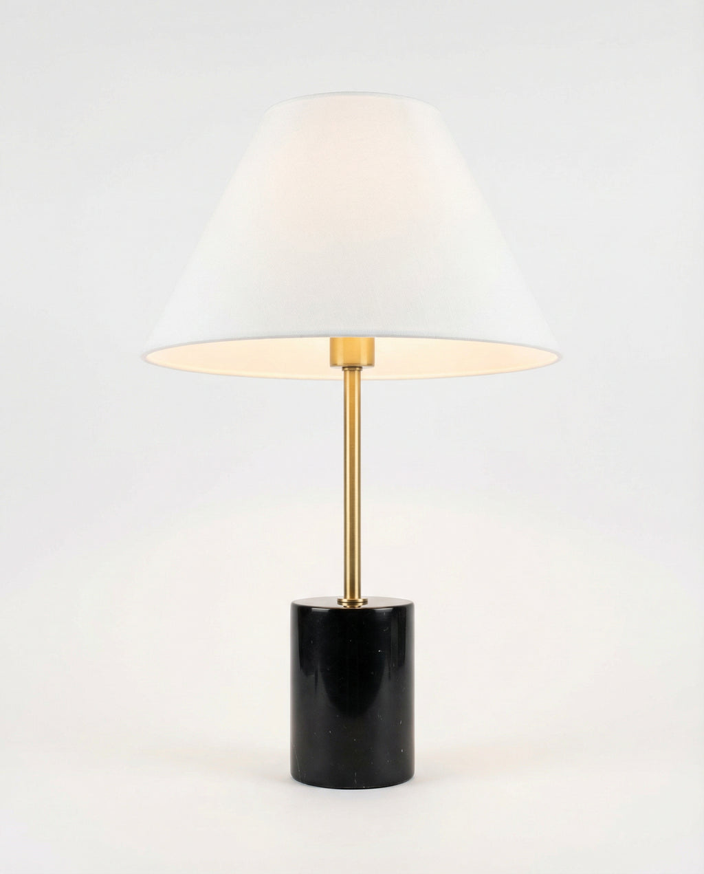 Marble Base Table Lamp — Black & Gold