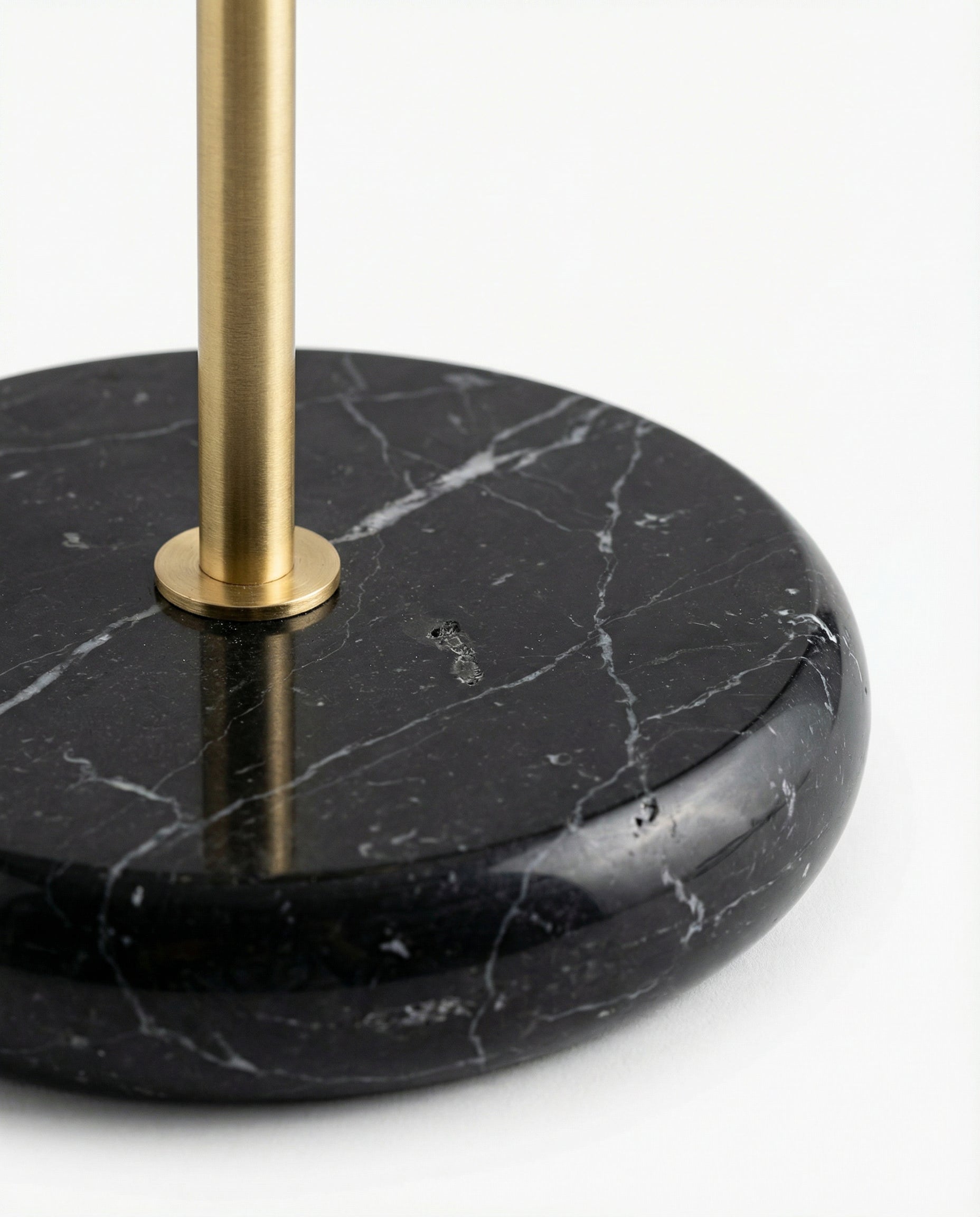 Marble Base Table Lamp — Black & Gold