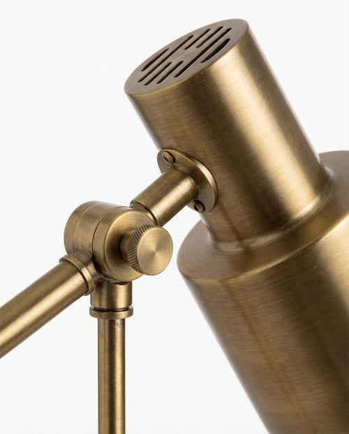 Adjustable Reading Floor Lamp — Brass