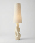 Sculptural Resin Floor Lamp — Ivory
