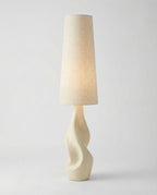Sculptural Resin Floor Lamp — Ivory