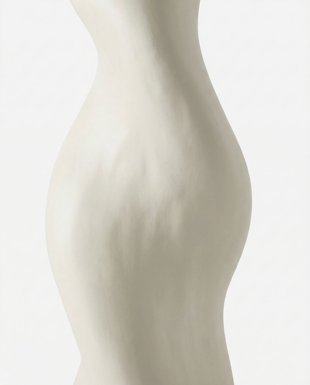 Sculptural Resin Floor Lamp — Ivory