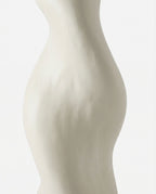 Sculptural Resin Floor Lamp — Ivory