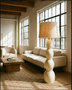 Sculptural Resin Floor Lamp — Ivory