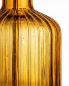 Ribbed Glass Table Lamp — Amber