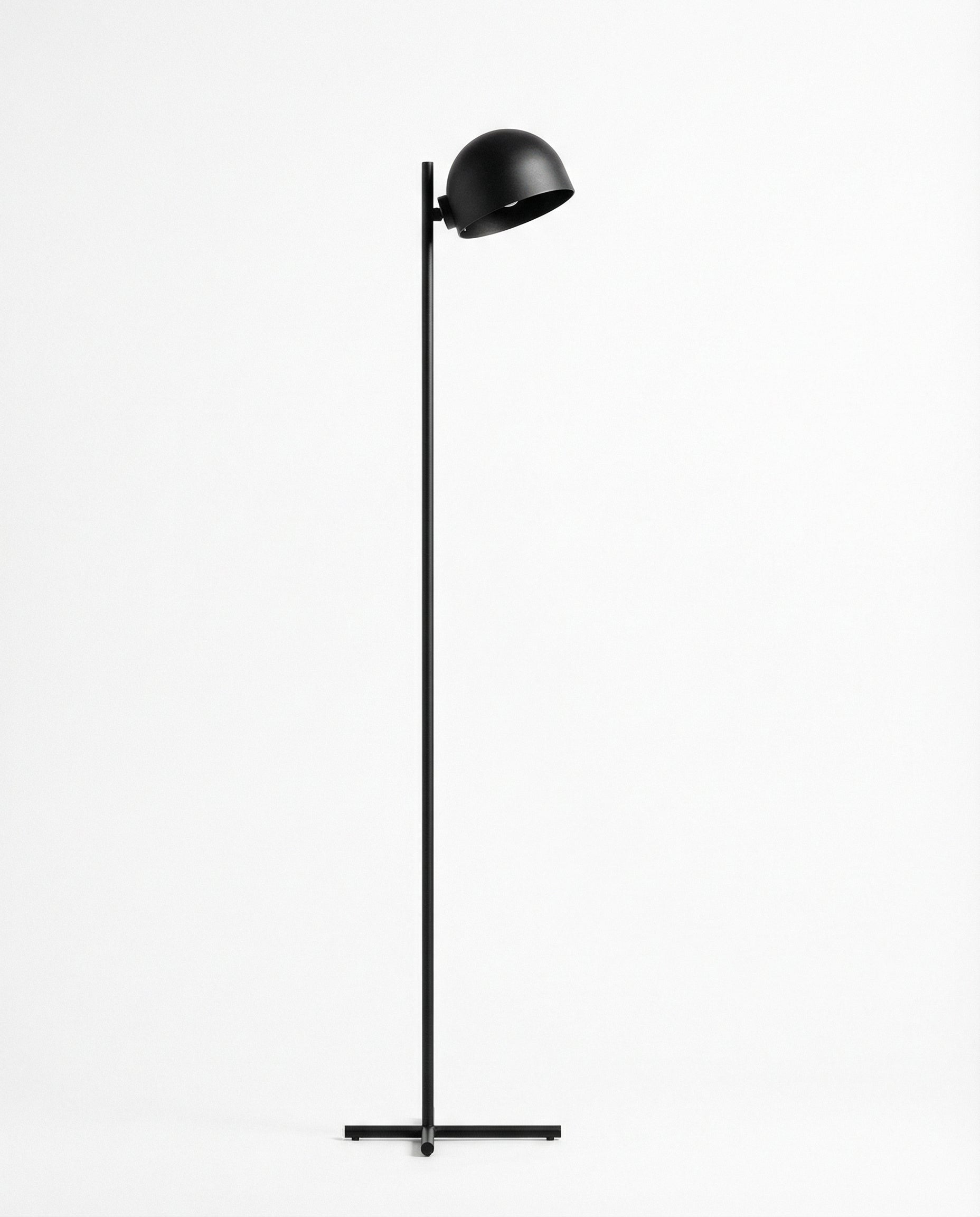 Slim Column Floor Lamp — Matte Black