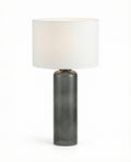 Smoked Glass Column Table Lamp